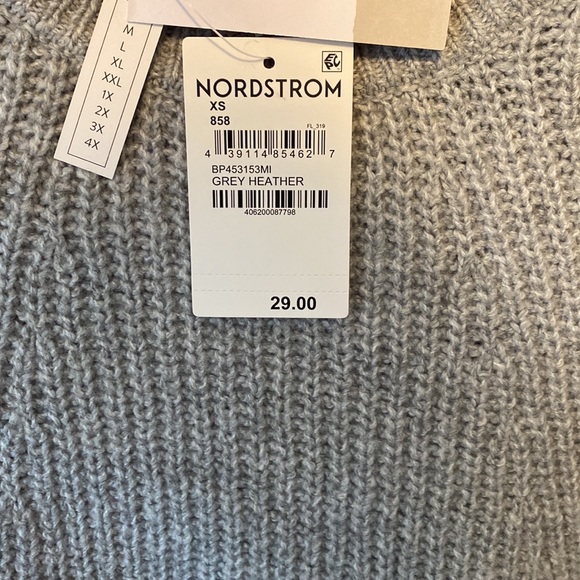 NWT BP gray cozy knit pullover sweater size xs - Picture 4 of 9